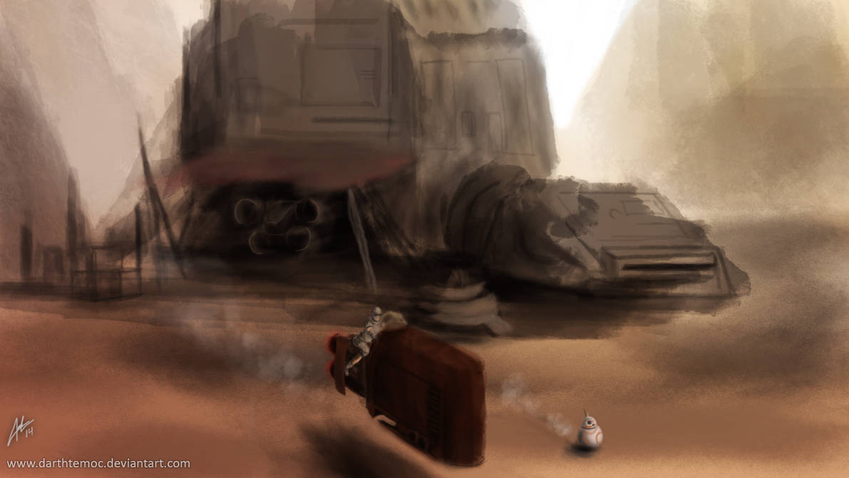 Rey and BB-8 by DarthTemoc