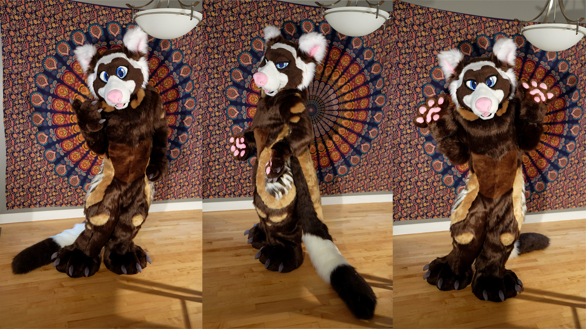 Finley the Marbled Polecat Fursuit
