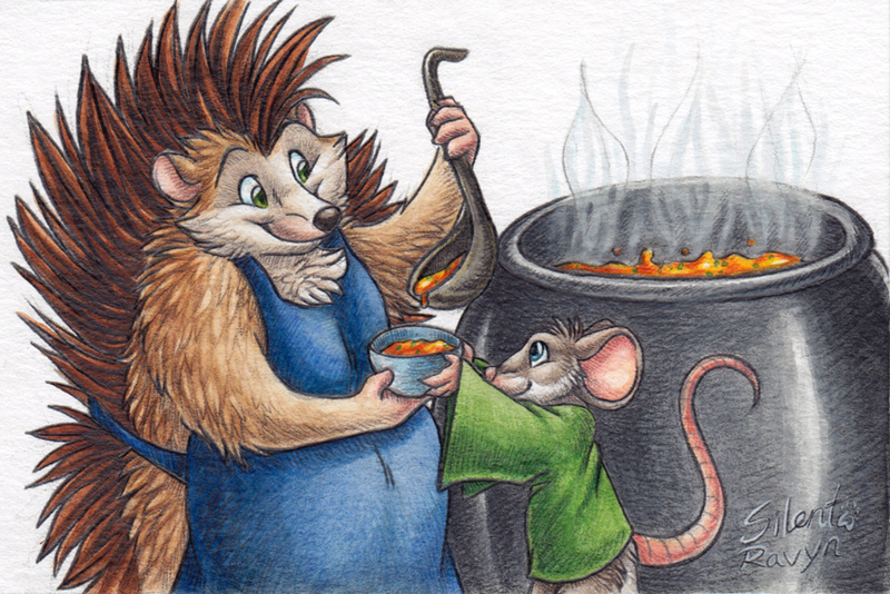 Serving the Midday Meal - Mouseflower Zine