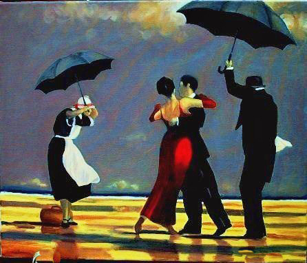 dance on the beach - after Vettriano