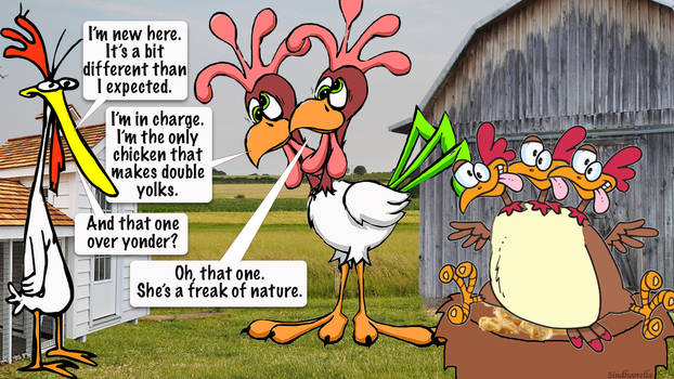 Welcome To The Funny Farm - a hilarious GMO yolk