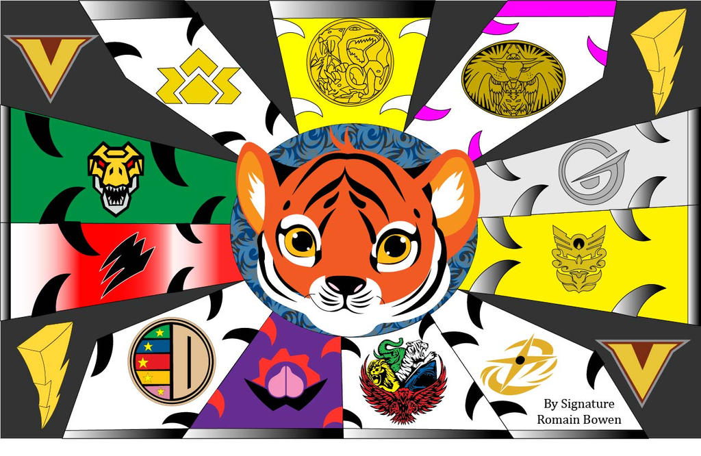 Year Of Tiger Power Rangers And Super Sentai Cross by RomainBowen on ...