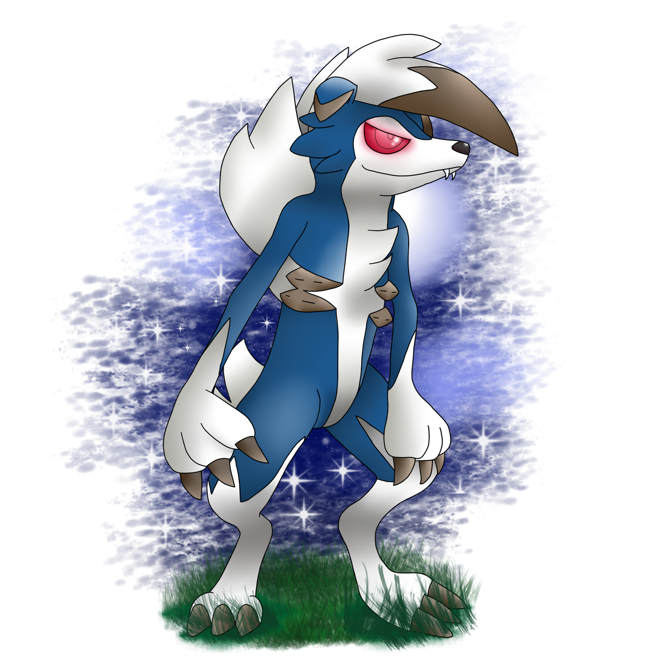 Shiny Midnight Lycanroc, Wolf Pokemon by HexinTheEevee on DeviantArt