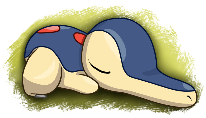 Sleeping cyndaquil sales
