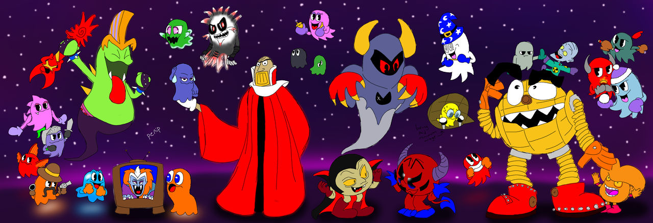 pac-man's villains by kittykat151 on DeviantArt