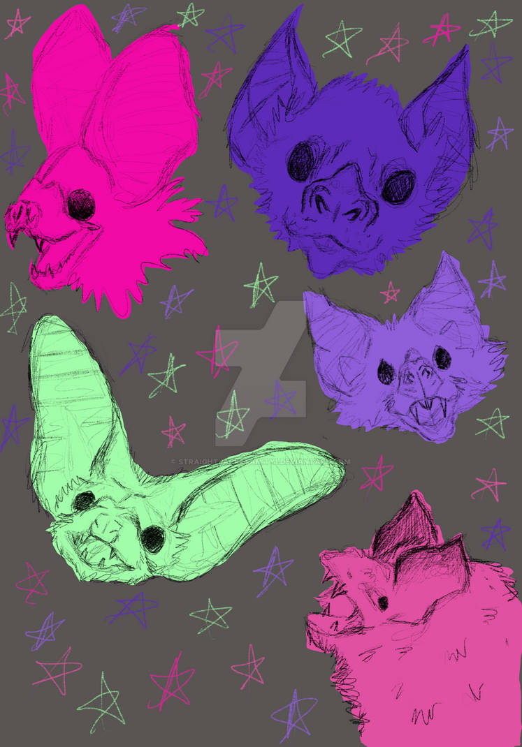 Colorful Bats Deviantart Bats Art by straightjacketamity1 on DeviantArt