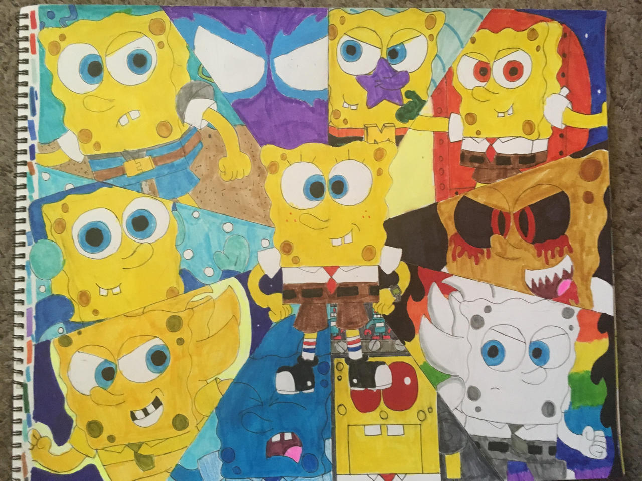 Evolution of Spongebob. by ArtistyAnthony on DeviantArt