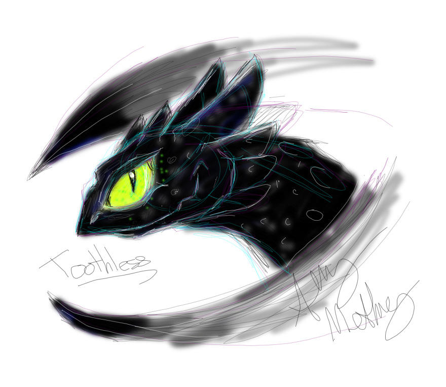 Toothless Sketch by Mad--Munchkin on DeviantArt