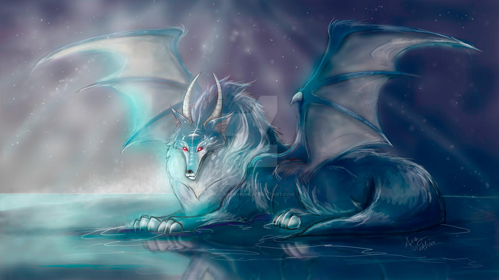 Ice Berg, the Winged Ice Wolf by Mad--Munchkin on DeviantArt