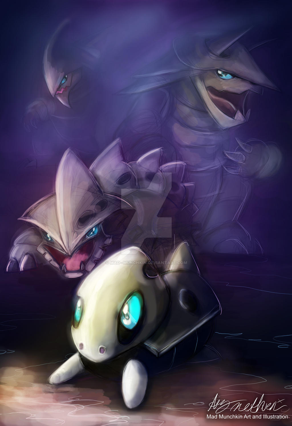 Commission Aron Evolution by Mad--Munchkin on DeviantArt