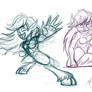 Maddy action pose sketch dump 1