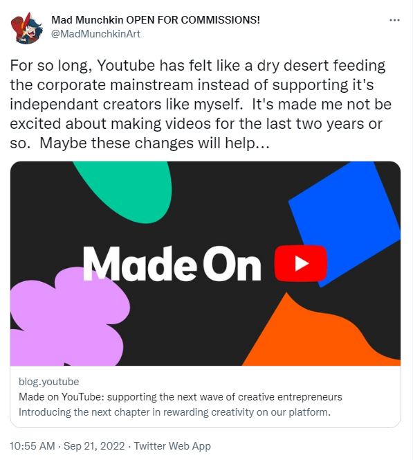 Here are Some Changes That  is Making for Creators