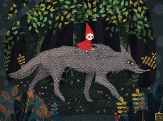 Little Red and her friend the wolf