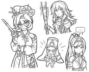 Doodle Sheet Sketchies: Smol Fan Art Collection 2