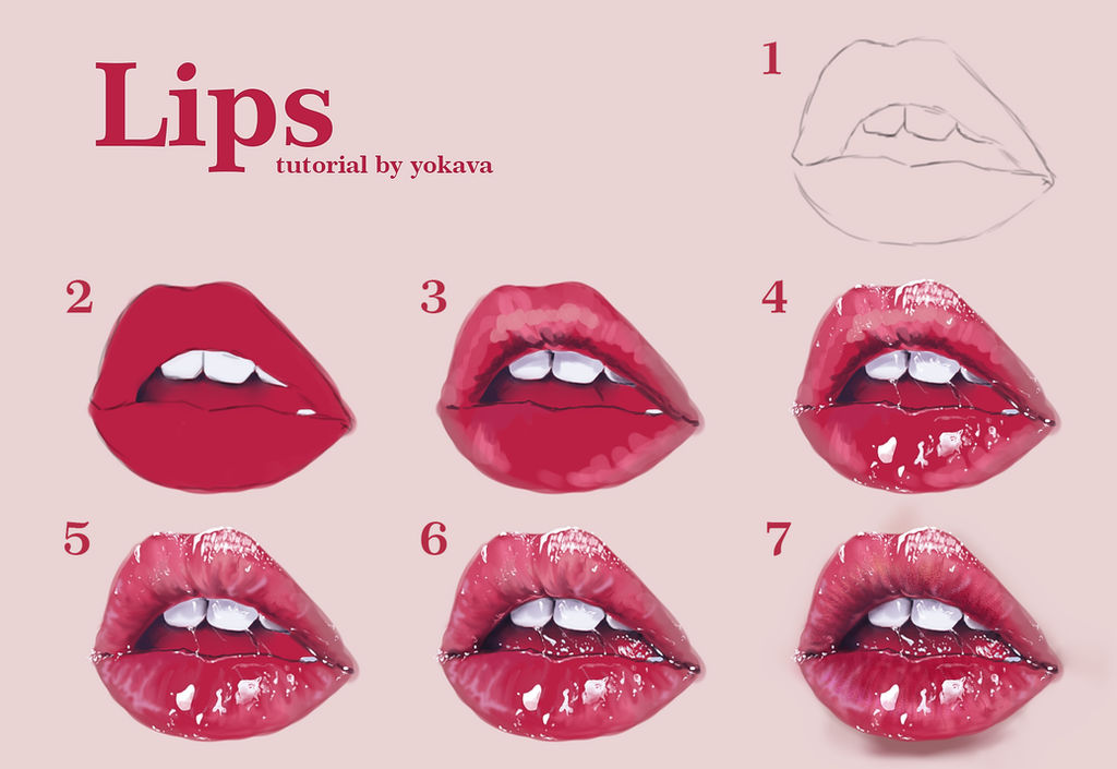 Realistic lips tutorial by yokava on DeviantArt