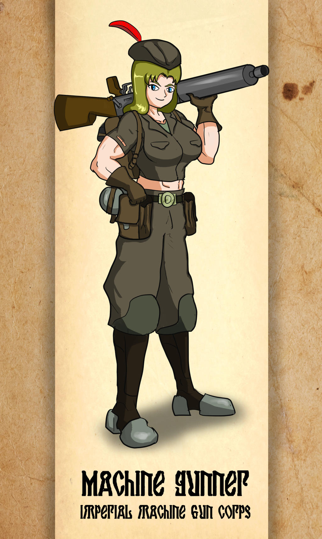 Machine Gun Character Fantasy Machinegunner 01 by OtakuBouzu on DeviantArt