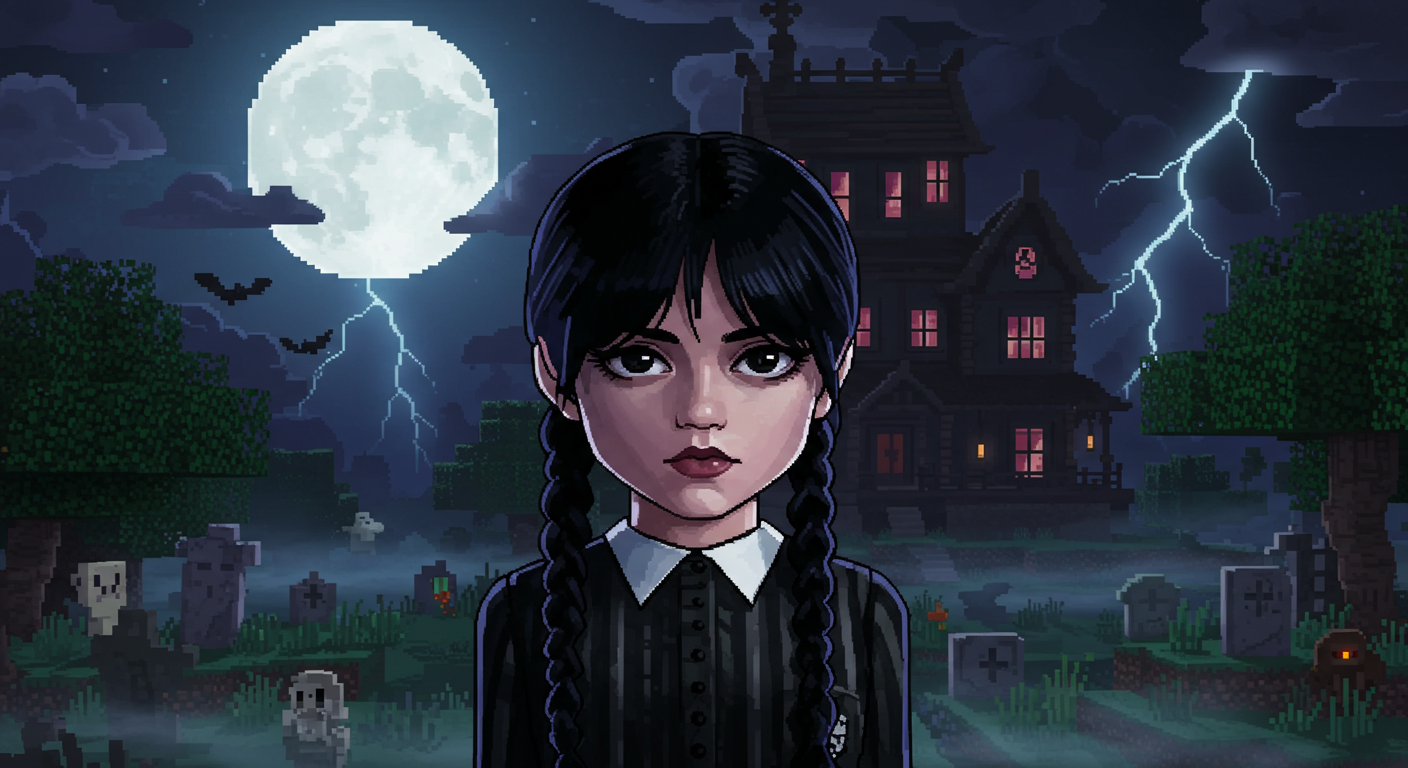 Wednesday Addams: Minecraft Nightmare by Aland1W on DeviantArt