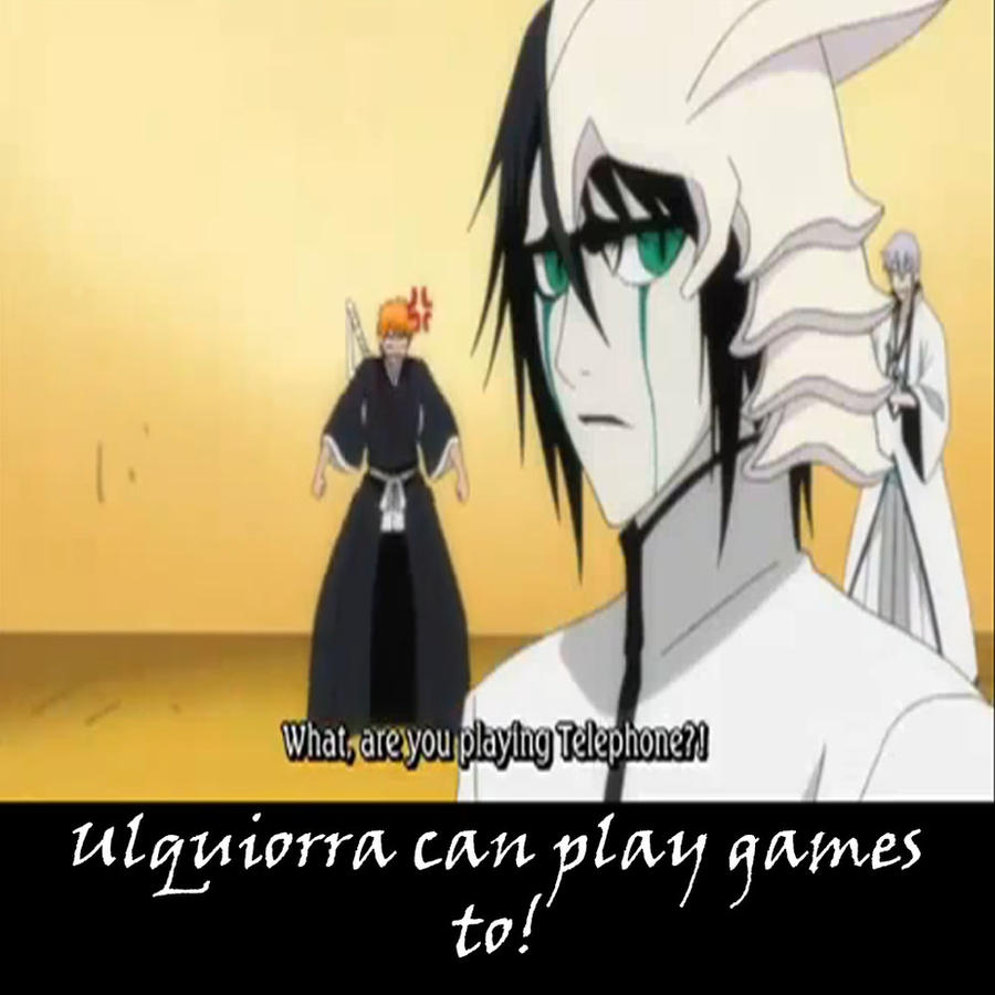 Ulquiorra playing..telephone?