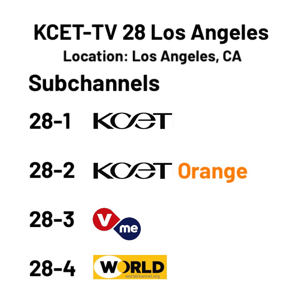 Kcet Cbs KCET-TV 28 Los Angeles Subchannels (2008-2010) by TheTheMrMii on DeviantArt