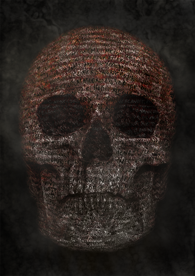 Typography Skull - Dark