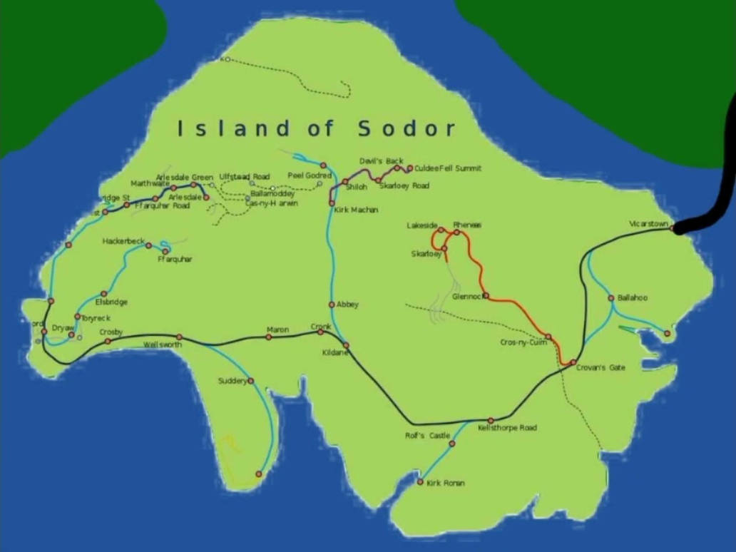 Map Of Sodor by CharlieMcgraffin2007 on DeviantArt