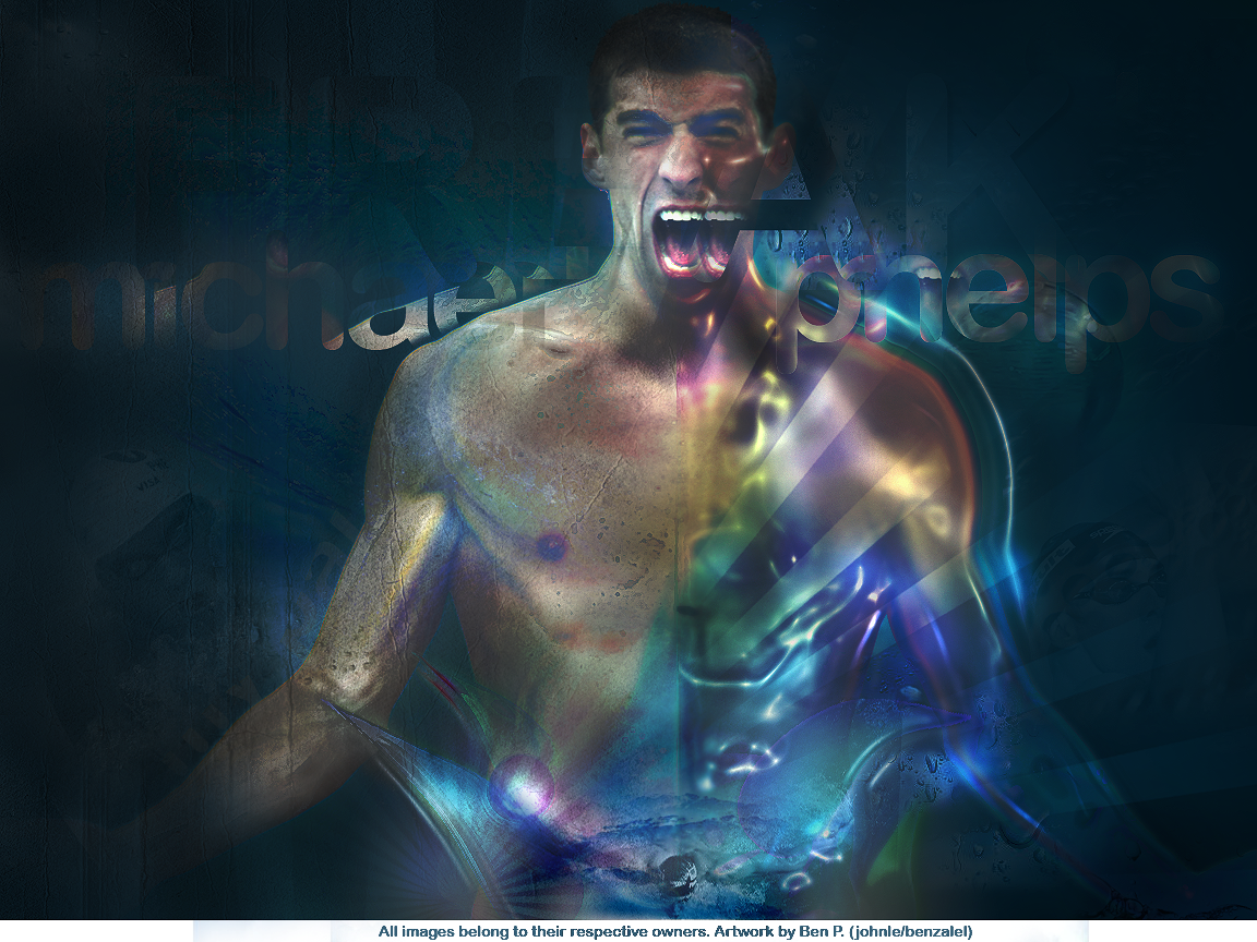 michael phelps wallpaper v2 by johnlebp