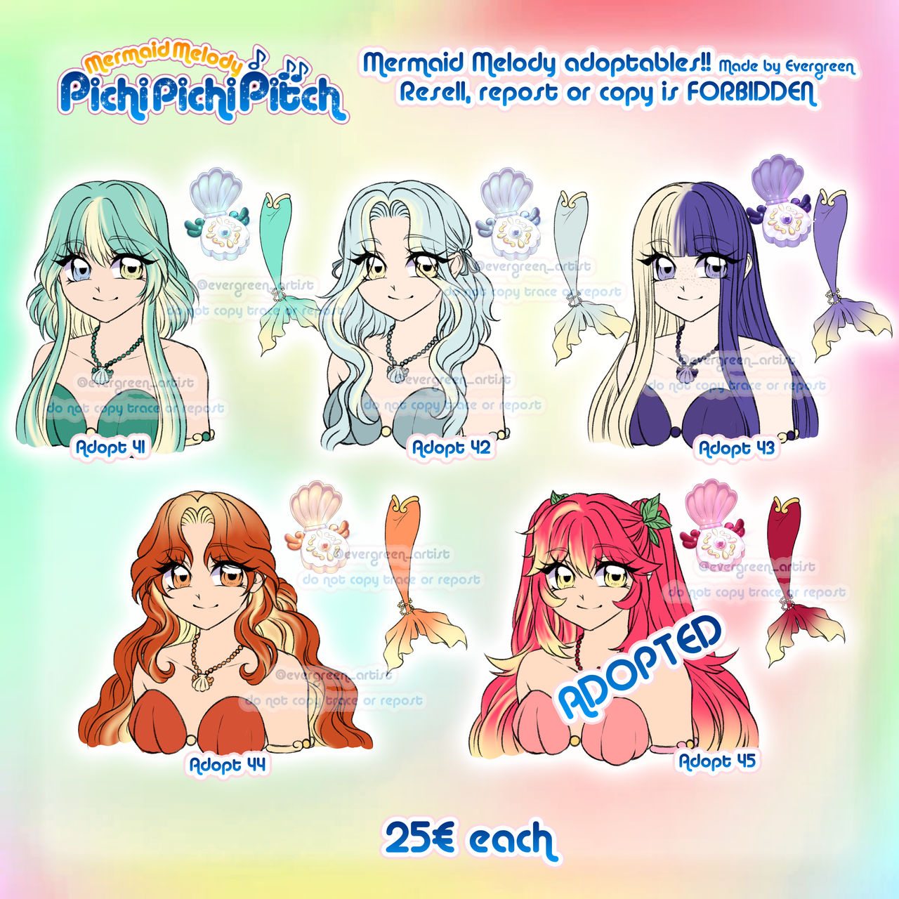 Adaptable Chacacters OPEN Mermaid Melody Adoptable characters!!! #13 by Evergreen24Artist on ...