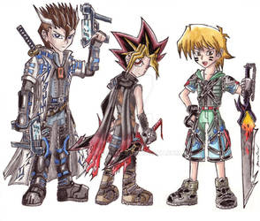 Yugi, Seto and Joey-Chibified