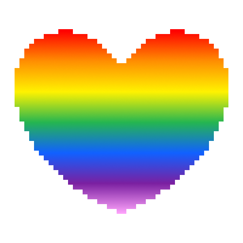 8 Bit Rainbow Heart No Background 001 by mrbunnylamakins on DeviantArt