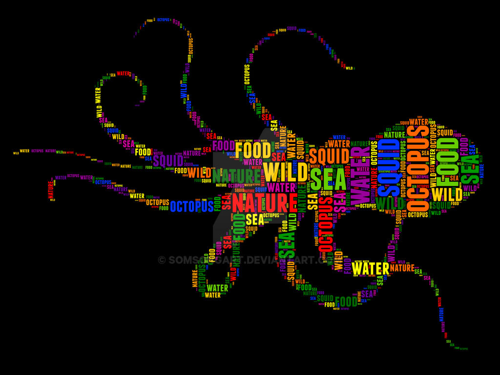 Octopus 5 Typography by somsongart on DeviantArt