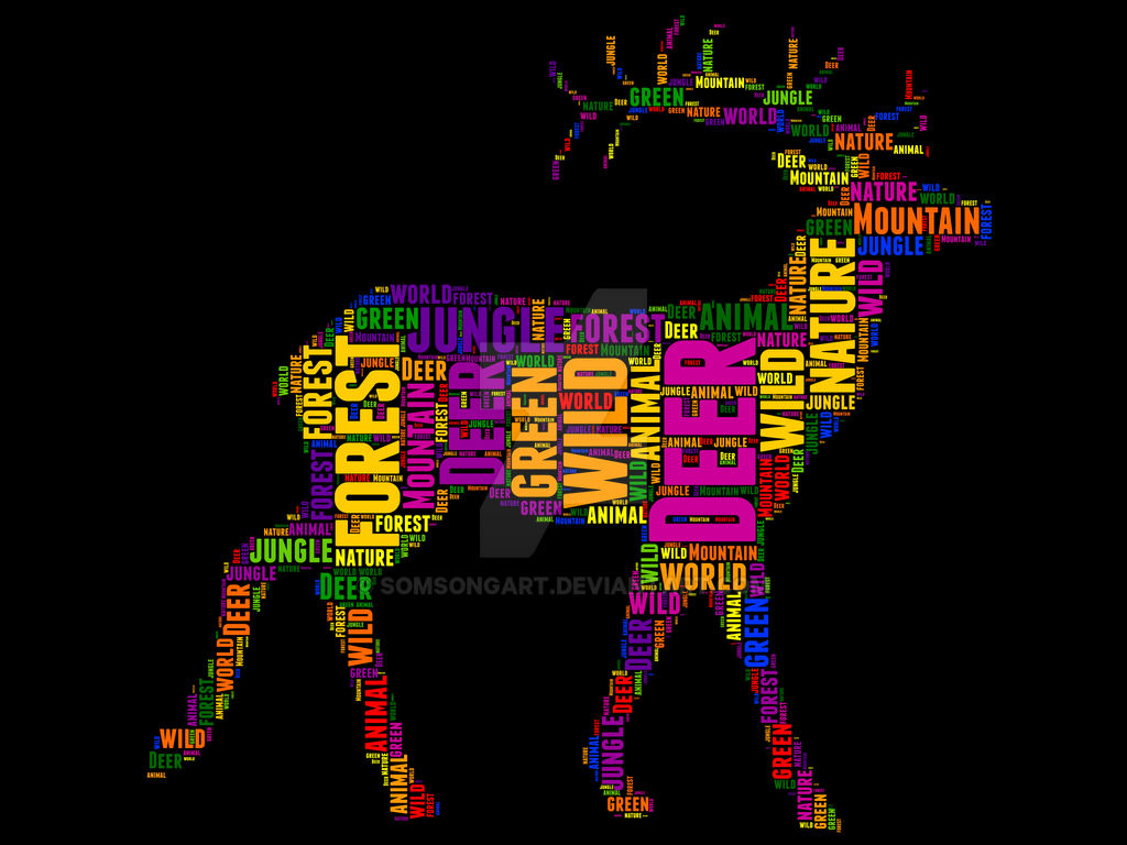 Deer 35 typography by somsongart on DeviantArt