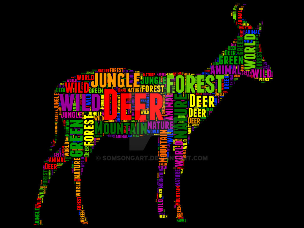Deer 21 typography by somsongart on DeviantArt