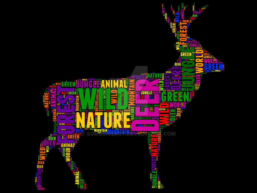 Deer 9 typography by somsongart on DeviantArt