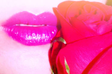 Lips and rose