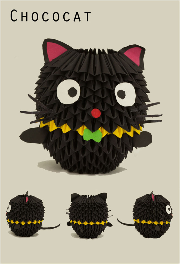 Chococat Paper Locker 3d Origami - Chococat by gracy2227 on DeviantArt