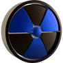 Radiation Symbol 3d Blue Dock Icon