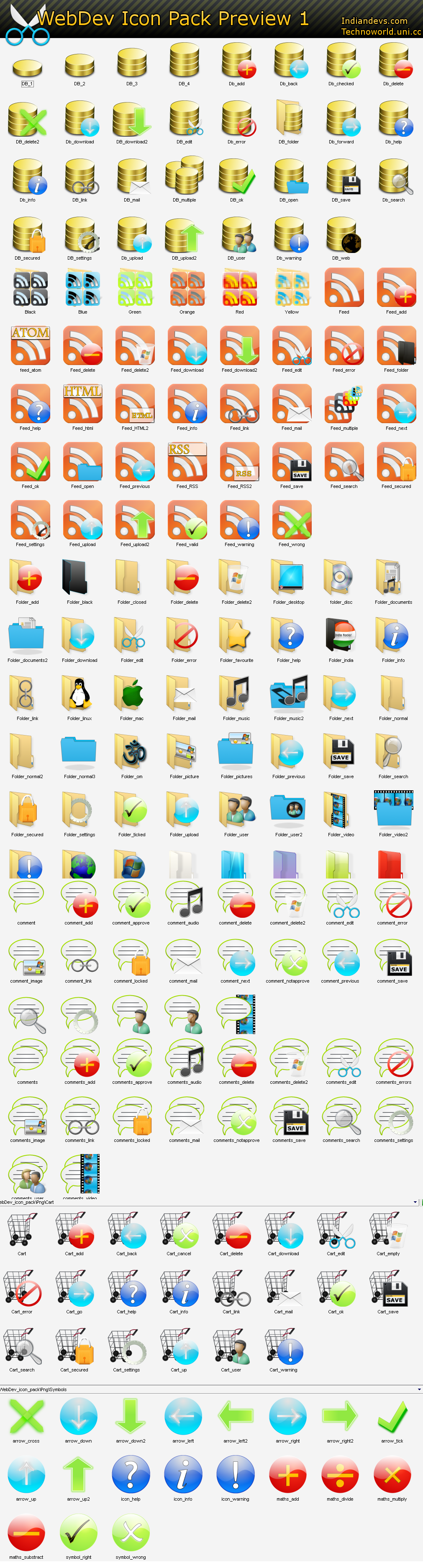 WebDev Icon Pack Preview 1