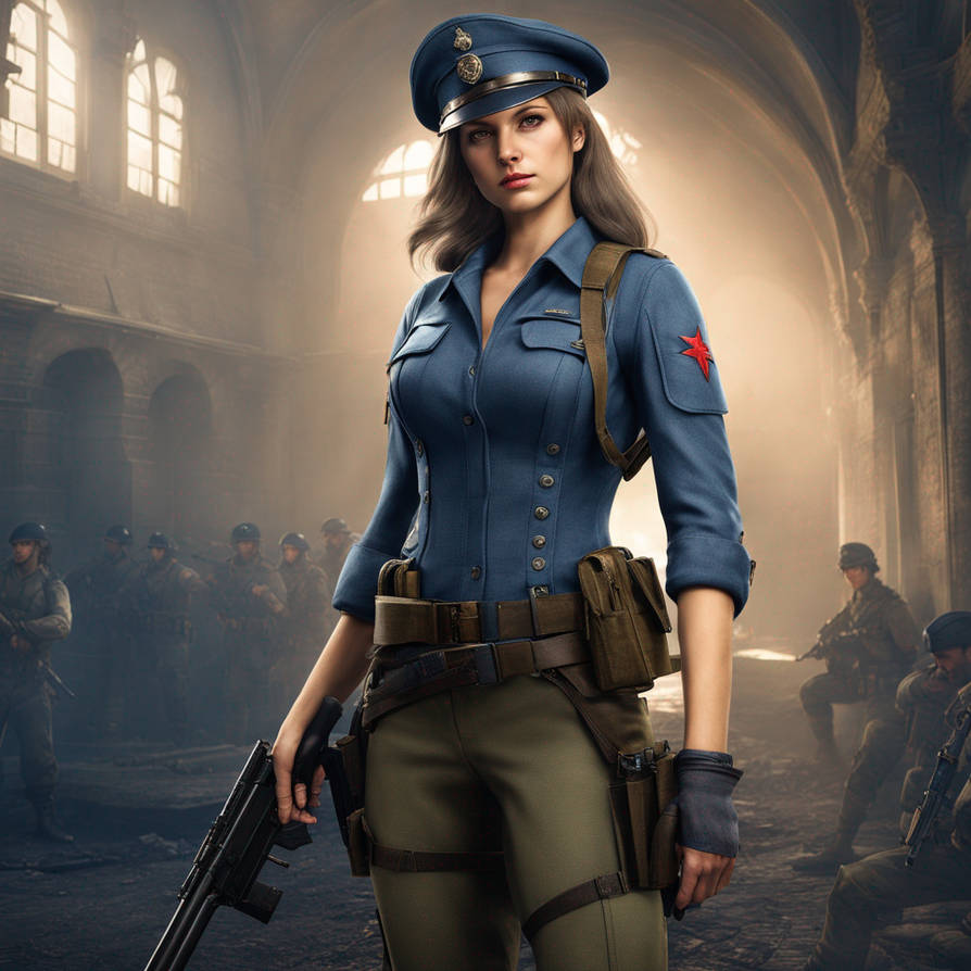 Jill Valentine Long Hair With ww2 outfit by mawmaw75 on DeviantArt