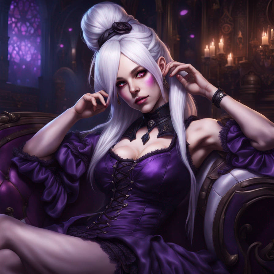Riven wears gothic outfit in a nightclub
