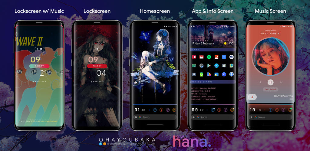 Hana A Klwp For Galaxy S8 Note 8 By Ohayoubaka On Deviantart Hana A Klwp For Galaxy S8 Note 8 By Ohayoubaka On Deviantart