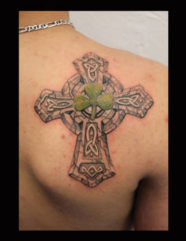 Tyler's custom Celtic Cross and Clover by Talo