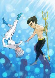 Quicksilver X Namor fan art