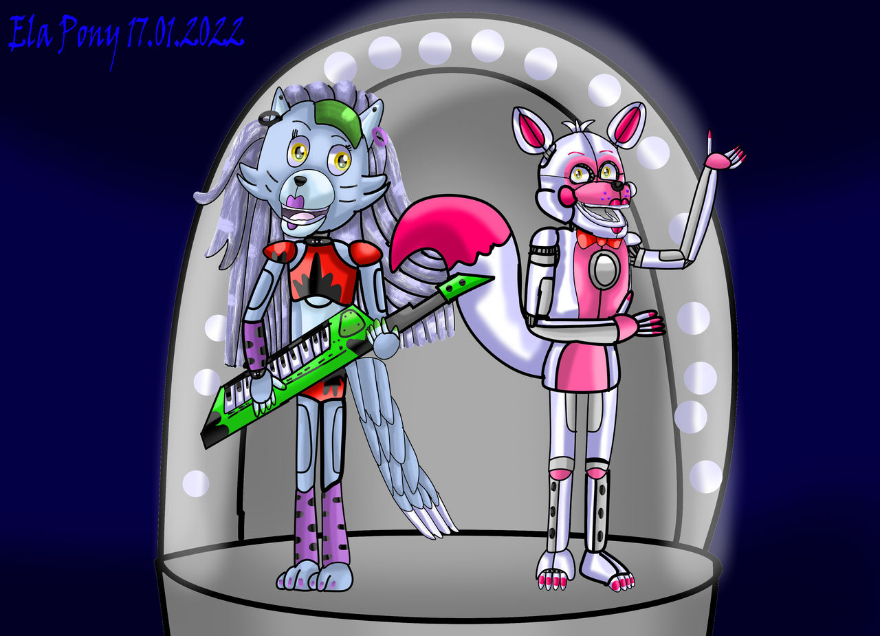 Enjoy The Show Funtime Foxy and Roxanne Wolf by elapony1m on DeviantArt