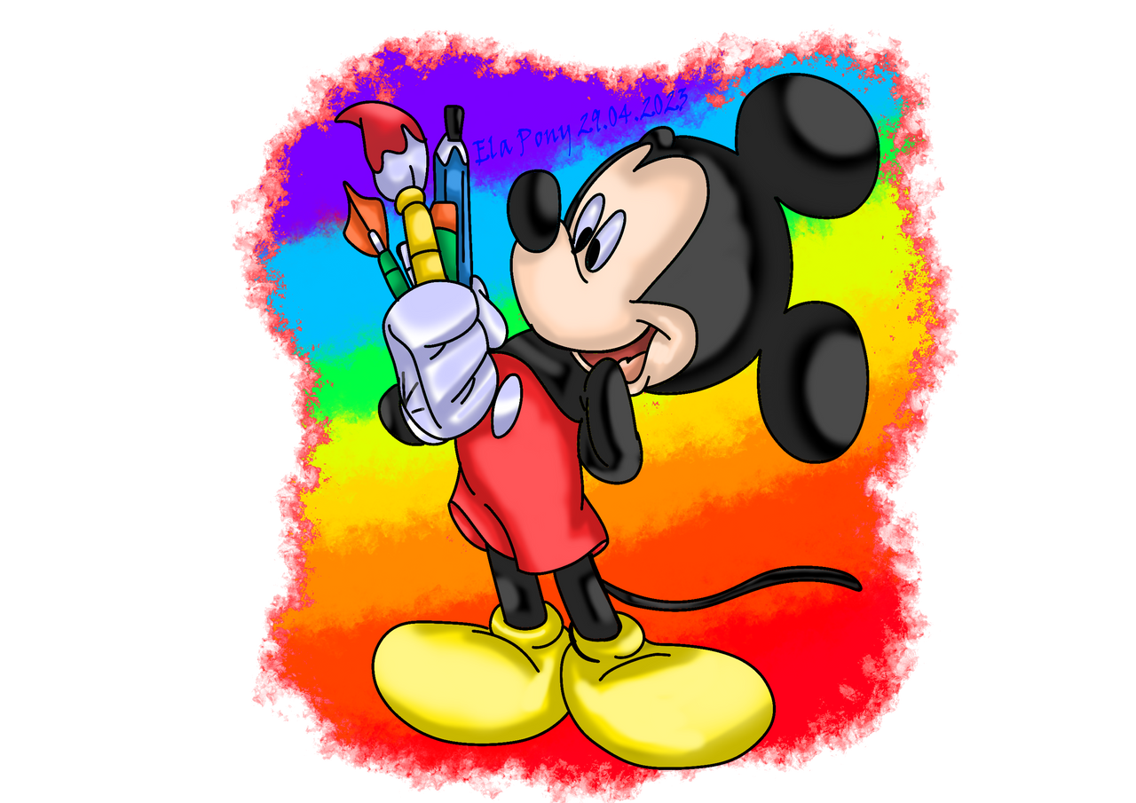 Myszka Miki time speedpanit by elapony1m on DeviantArt