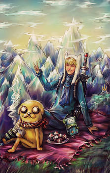 Adventure time_Finn,Jake,Beemo+ find The Ice King)