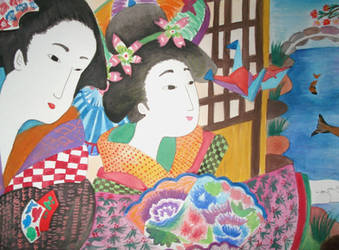 geisha meets koi