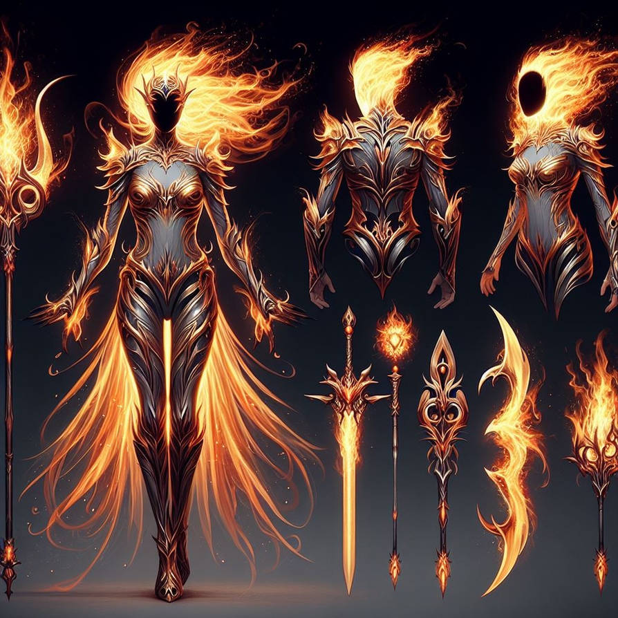 Fire Elemental Hero Fire Elemental Armor And Weapon Set by dhimascpw on DeviantArt