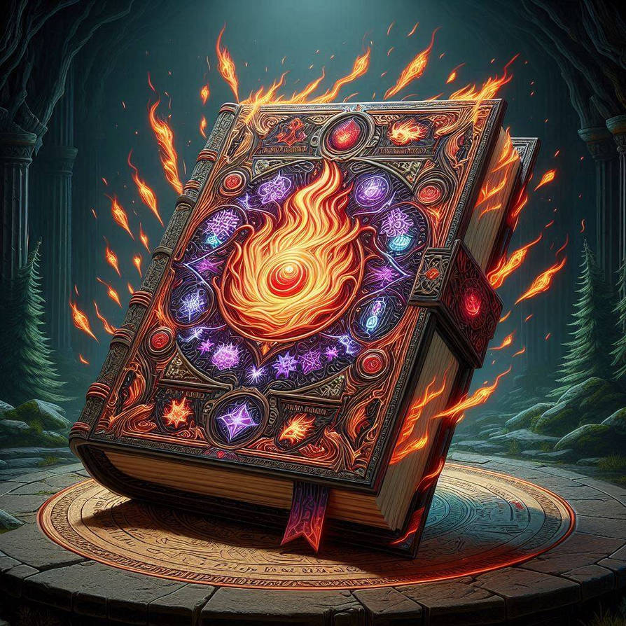 The Fire Element Spellbook by KnightOfAnsatsu on DeviantArt