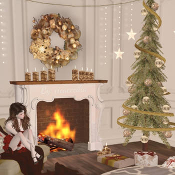 Close the fireplace at Christmas