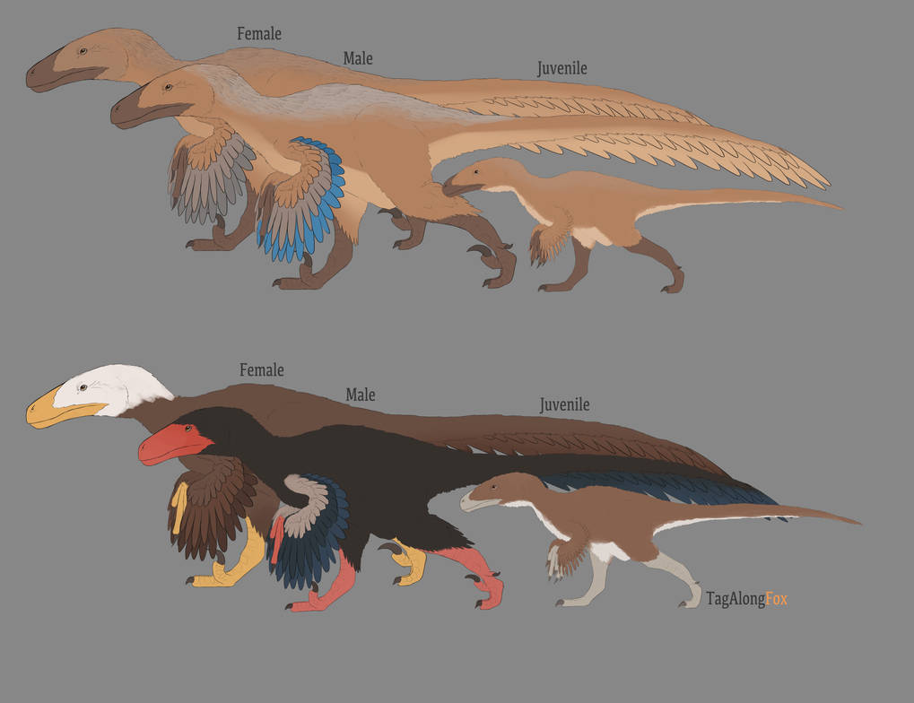 Colorful Utah Raptor Utahraptor, two variations by TagAlongFox on DeviantArt